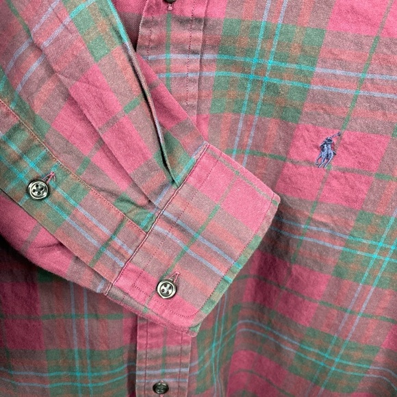 Ralph Lauren Blake Shirt XL Purple Plaid Casual Button Up Long Sleeve Mens Extra - Picture 6 of 6